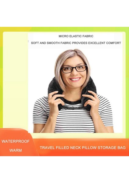 Seyahat Tamamlanabilir Boyun Yastığı Bagaj Alan Taşınabilir Taşınabilir Dolunabilen Boyun Desteği Yastık Araba Uçak Başlık Yastığı (Yurt Dışından) fırsatları