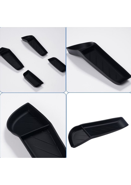 Tesla Model S Kapı Yan Depolama Kutusu Araba Kapı Kolu Şemsiye Tepsisi Organizatör Su Geçirmez Silikon Pad Siyah (Yurt Dışından)