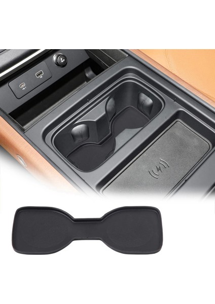 Land Rover Defender Için 2x 2023-2024 Otomobil Merkezi Konsol Kupası Kavurma Kupası Tutucu Aksesuarlar Ekleme Tpe Siyah (Yurt Dışından) modelleri