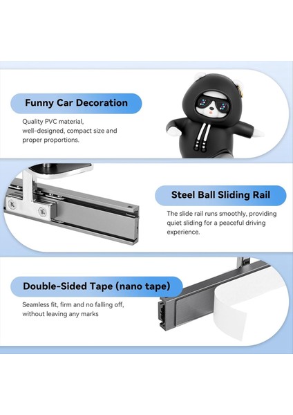 Tesla Model Y/3/cybertruck 2017-2026 Aksesuarları Için Kayma Kaykay Ayı Araba Iç Kontrol Ekran Dekorasyonu (Yurt Dışından) indirimleri
