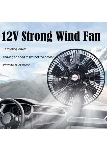 Thaicool 12V Araç Elektrik Fanı Ayarlanabilir Hız Sallantısı Soğutma Fanları Ev Seyahat Araba Kamyonu Için Klipli (Yurt Dışından) indirimleri