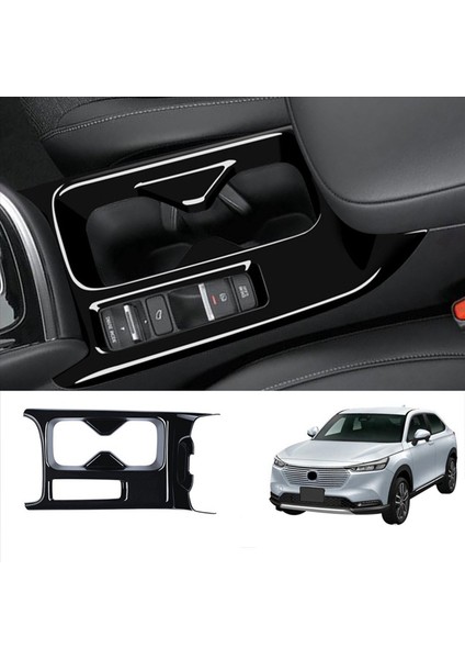2x Araba Parlak Siyah Merkez Konsolu Su Kupası Tutucu Dekorasyon Kapağı Honda Hrv Vezel 2021 2022 Lhd (Yurt Dışından) fiyatları