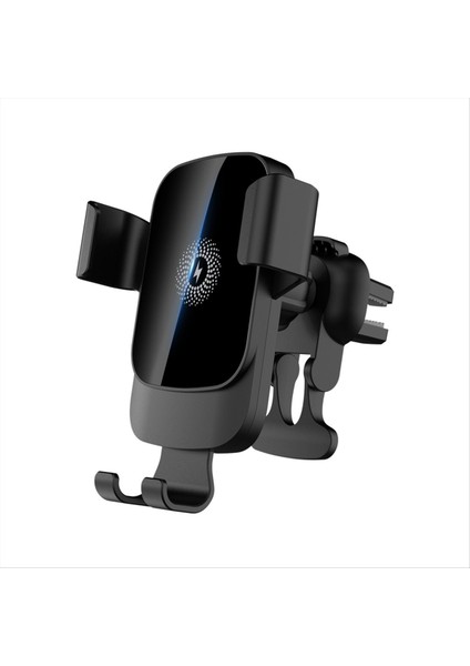 Siyah Kablosuz Araç Şarj Cihazı Telefon Tutucu 15W Hızlı Şarj Otomatik Kelepçe Telefon Tutucu (Yurt Dışından)
