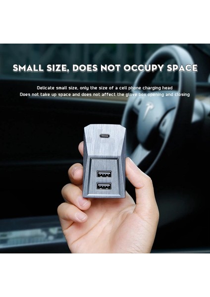Tesla Için USB Hub Model 3 Model Y 2021-2023 4 Arada Çoklu Bağlantı Noktası Kutusu Göbek Flaş Sürücü Yerleştirme Istasyonu Aksesuarları (Yurt Dışından) fiyatları