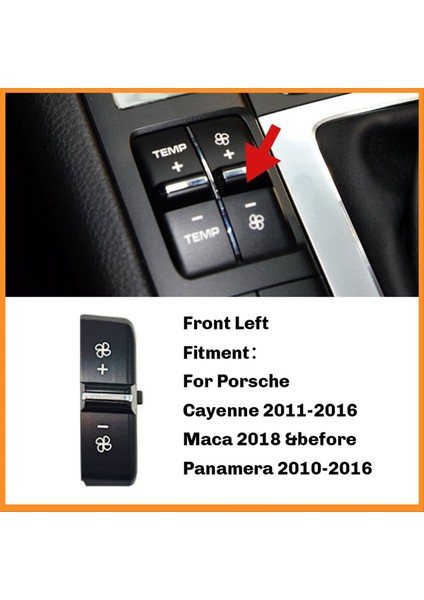 Ön Arka Konsol Hava Havalandırma Sıcaklığı Havalandırma Porsche Cayenne Panamera Macan A/c Düğmesi Anahtar Kapaklarını Ayarlayın (Yurt Dışından) modelleri