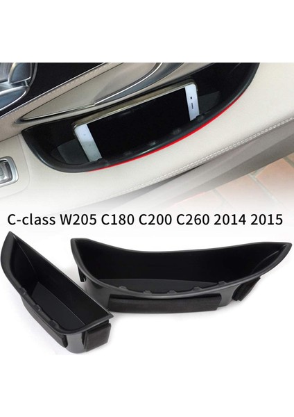 4pcs Ön Kapı Kol Dayama Deposu Saklama Kutusu Mercedes Benz C-Serisi W205 C180 C200 C260 2014 2015 (Yurt Dışından) fiyatları