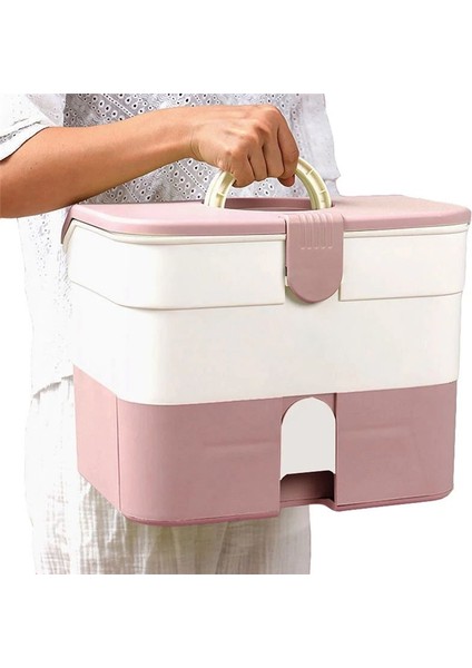 Çıkarılabilir Tepsi Taşınabilir Tutlu Saklama Kutusu Konteyner Kutusu Aile Acil Tıp Kiti Kılıf Düzenleyici Mavi (Yurt Dışından) fırsatları