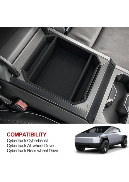 Tesla Cybertruck 2024 Için Merkez Konsol Organizatörü Cybertruck Aksesuarları Için Yükseltilmiş Akın Abs Depolama Tepsi Kutusu (Yurt Dışından) fırsatları