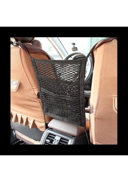 5x 3 Katmanlı Araba Örgüsü Uzanabilir Koltuk Arka Çanta Arka Koltuk Evcil Hayvan Çocuklarının Bariyeri Kargo Dokusu Çanta Sahibi (Yurt Dışından) indirimleri