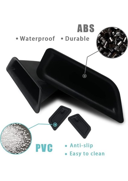 Kapı Tarafı Saklama Kutusu Rivian R1T/R1S Aksesuarları Için Kapı Tepsisi Organizatör Ikincil Saklama Kutusu - 2 Pcs Siyah (Yurt Dışından) modelleri