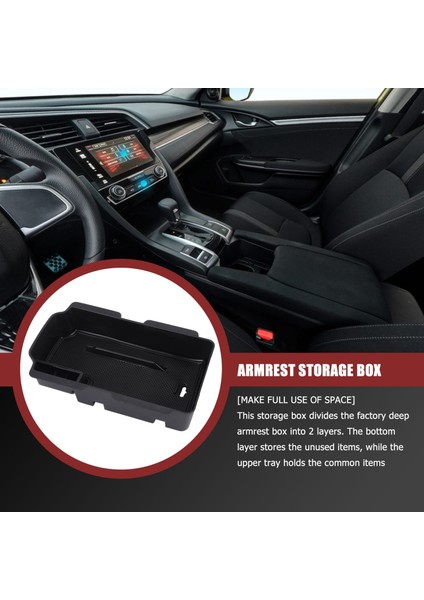 Honda Civic 11TH Gen 2022 Aksesuarlar Için Merkez Konsol Organizatör Tepsisi Arm Emri Saklama Kutusu Tepsiye Torpido Kutusu Ekle (Yurt Dışından) fırsatları
