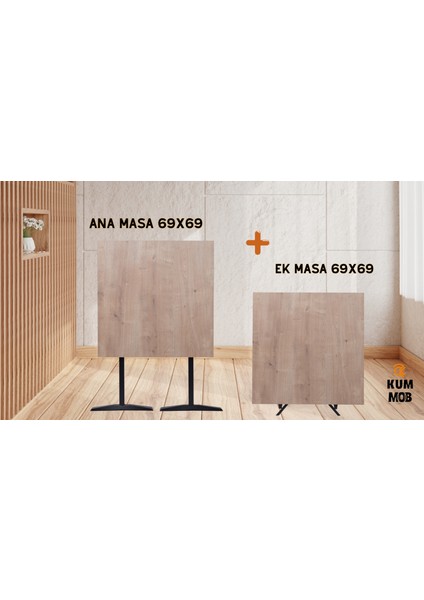 Modüler Küçük Ana Masa + Ek Masa Safir