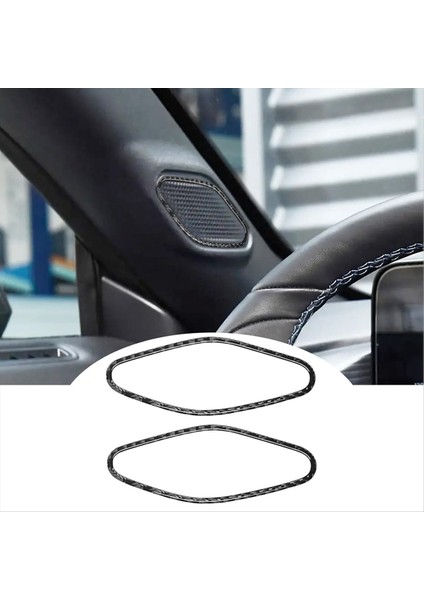 Gerçek Yumuşak Karbon Fiber Çıkartma Araba A-Fillar Hoparlör Paneli Iç Döşeme Aksesuarları Soldan Sürücü (Yurt Dışından) fiyatları