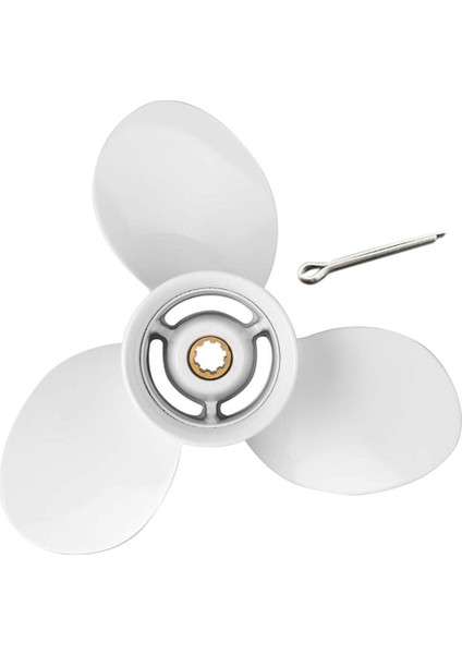 Yamaha Için Dıştan Takma Pervane 9 9hp 15HP 9 1/4x 9 Tekne Motor Vidası Deniz Motoru Parçalar 3 Blade 8 Spline (Yurt Dışından)