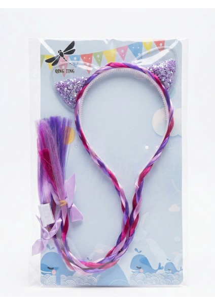 Işıklı Örgülü Kız Çocuk Taç