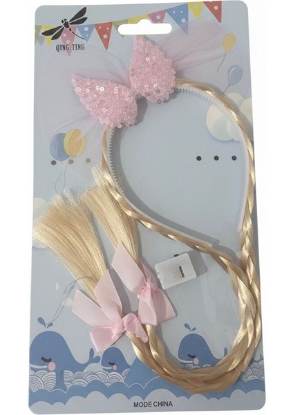 Işıklı Örgülü Kız Çocuk Taç