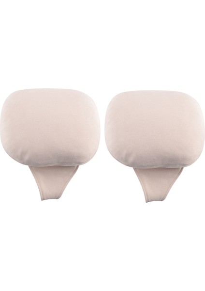 2x Araba Evrensel Ultra Yumuşak Başlık Boyun Koltuğu Yastık Başlığı Mercedes-Benz Bej Için Kapak Kapağı (Yurt Dışından)