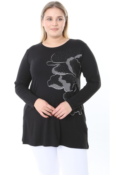 Kadın Büyük Beden Desenli Taş Baskılı Tunik fiyatları