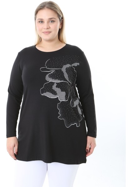 Kadın Büyük Beden Desenli Taş Baskılı Tunik modelleri