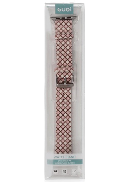 Apple Watch 42MM Karo Motif Kordon - Pembe fiyatları