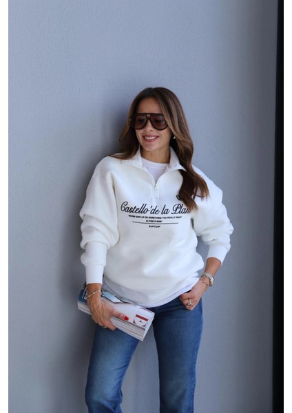 Ekru Fermuarlı Sweat fiyatları