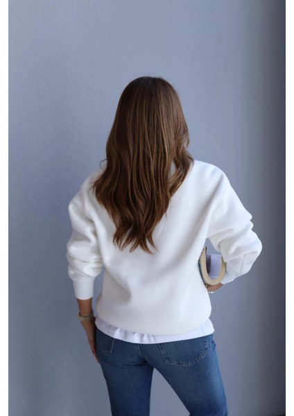 Ekru Fermuarlı Sweat modelleri