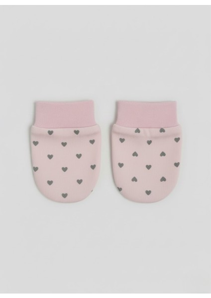 %100 Pamuklu 2'li Eldiven Seti - Pembe / Kalpli modelleri