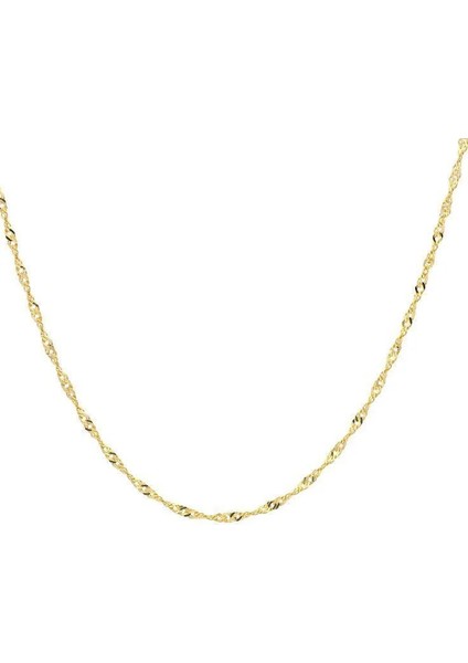 14 Ayar Altın Ince Burgu Zincir