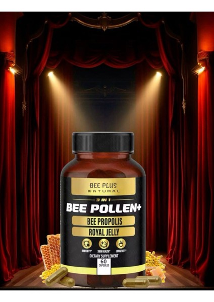 Bee Natural 60 Kapsül Polen,propolis,zerdeçal ve Tarçın Bulunan Beslenmeyi Destekleyen Takviye Edici Gıda fiyatları