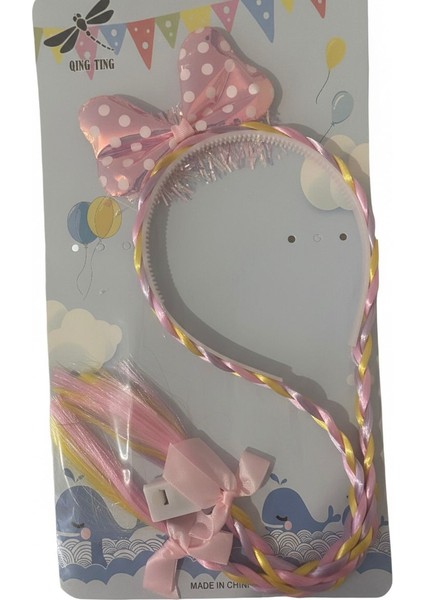 Işıklı Örgülü Kız Çocuk Taç