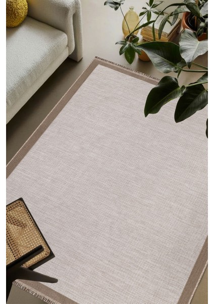 %100 Pamuk Yıkanabilir Modern Halı-Beyaz Vizon Düz Desenli, Toz Tutmayan Yumuşak Dokulu, Salon-Yatak Odası-Çocuk Odası ,halı,pamuk Halı ,düz Çerçeve Desenli Halı ,yıkanabilir Halı , fırsatları