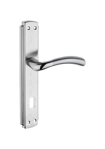 Kuğu Kol Aynalı Nikel Saten Oda Kapı Kolu