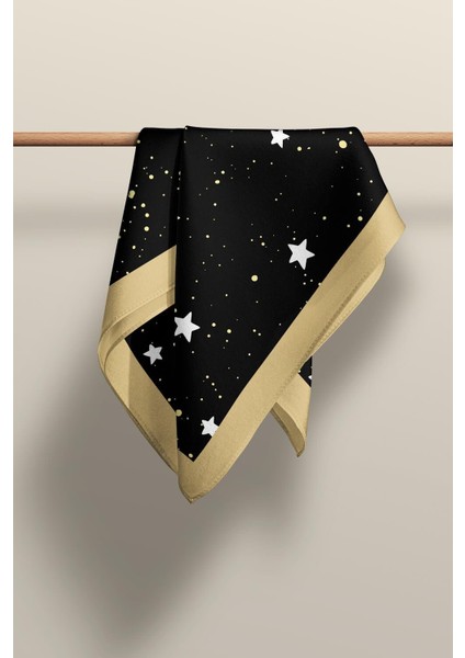 B41 Kadın Yıldız Desenli Bandana 50X50 Siyah DG0341-22 Snz fırsatları