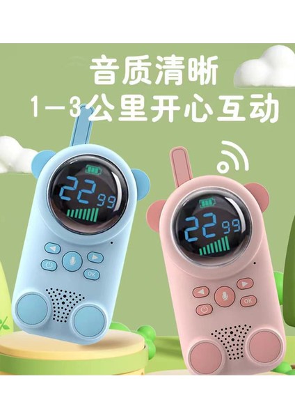 Çocuklar Için Kamp Yürüyüş El Telsizi Şarj Edılebılır 3km Menzil Pembe fırsatları