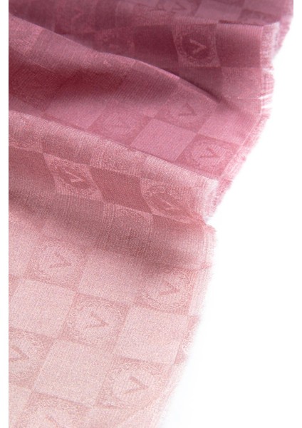 %57 Ipek %43 Pamuk Degrade Desenli Gül Kurusu Renkli Şal - 70X190 Dikiş Tipi Italyan Dikişli fırsatları