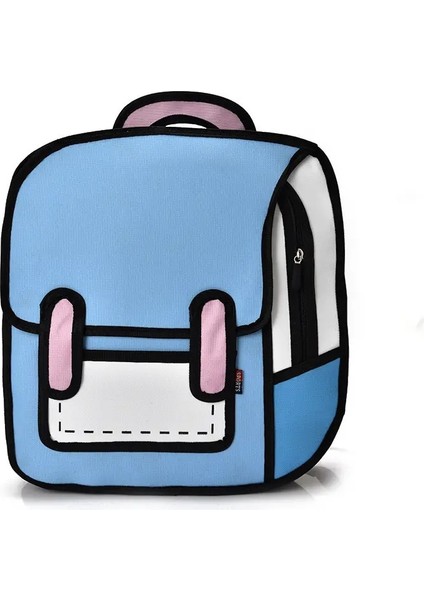 Y2K Sevimli 2d Çizim Çizgi Film Çantası Anime Sırt Çantası 3D Çizgi Roman Okul Çantası Kawaii Teenpack Komik Çocuklar Seyahat Çantası Mochilacolor: Açık Mavi/beden: S 29CM (Yurt Dışından)