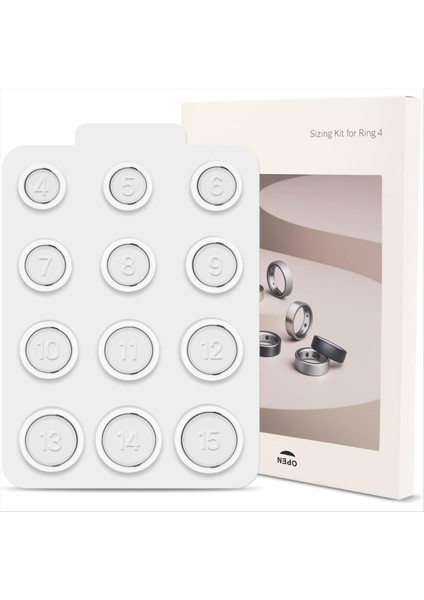 Hassas Uyum Için Akıllı Yüzük Ölçülendirme Kiti (4-15 Bedenler) Akıllı Yüzük Ölçülendirme Kiti (Yurt Dışından)