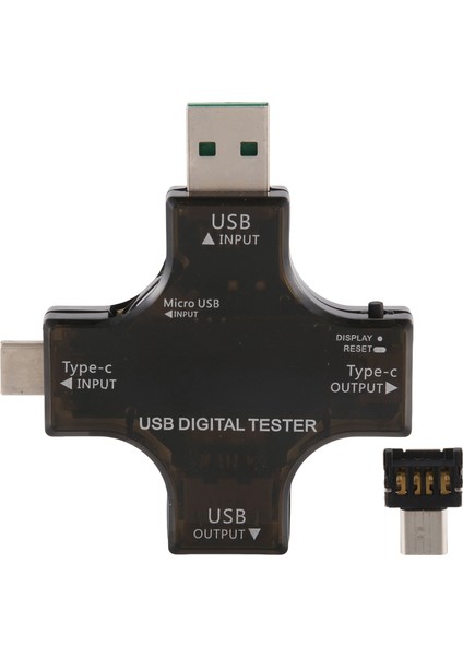 2 Aradan 1 Tip C USB Test Cihazı Renkli Ekran LCD Dijital Multimetre, USB C Voltaj Akım Voltmetre Amper Voltmetre Dedektörü (Yurt Dışından)