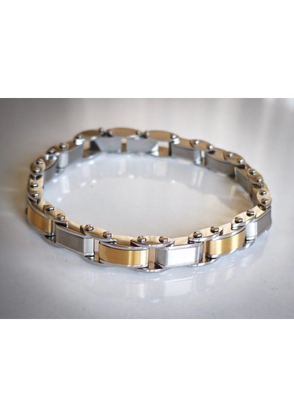 Çelik Çift Taraflı Kullanılabilir Erkek Bileklik