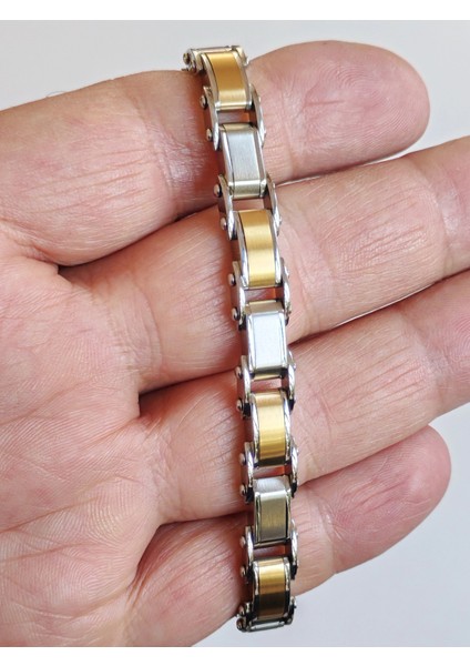 Çelik Çift Taraflı Kullanılabilir Erkek Bileklik indirimleri