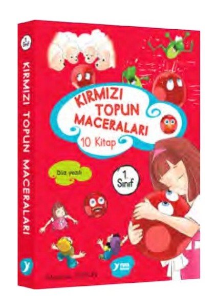 Kırmızı Topun Maceraları 1. Sınıf Renkli Heceli Düz Yazı 10 Kitap