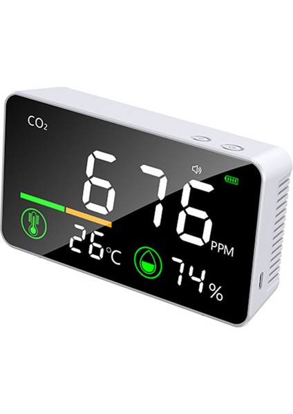 Mahsul Odası Için Sıcaklık ve Nem Monitörü ile 3&#39;ü 1 Arada Taşınabilir Karbondioksit Dedektörü Hava Kalitesi Dedektörü, Ofis Için Hava Kalitesi Dedektörü (Yurt Dışından) fiyatları