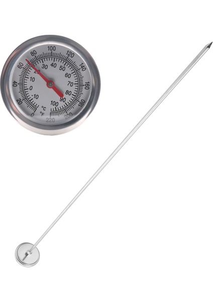 Uzun Kök Kompost Toprak Termometresi - Hızlı Tepki Paslanmaz Çelik 20 Inç - Ölçüm Probu - Fahrenheit ve Celsius (Yurt Dışından) modelleri