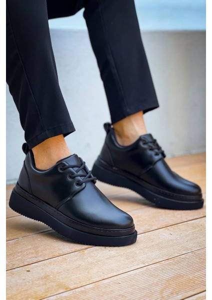 Kb-X3 Kuback Siyah Cilt Siyah Taban Bağcıklı Günlük Erkek Ayakkabı fiyatları