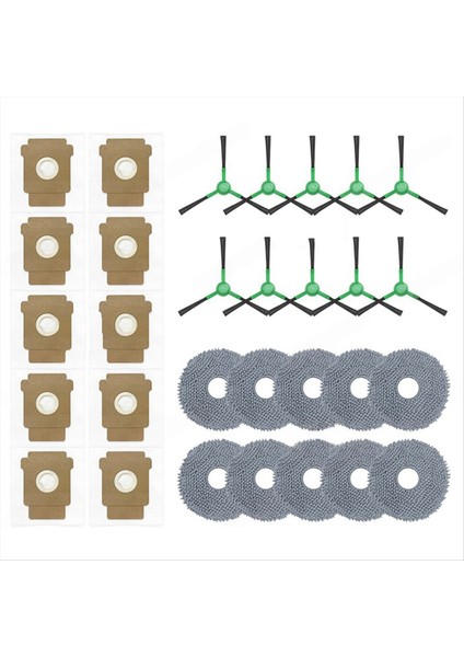 Irobot Roomba Plus 405 / 505 Kombinasyonuna Uygun Aksesuarlar Yedek Parçalar Yan Fırçalı Paspas Toz Torbası (Yurt Dışından)