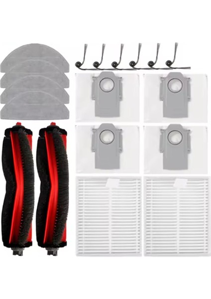 18 Adet Roborock Q7 M5 + /q7 L5 + /q7 Tf + /Q7T + Artı Yedek Parçalar Vakum Fırça Filtre Paspas Bezi Toz Torbası (Yurt Dışından)