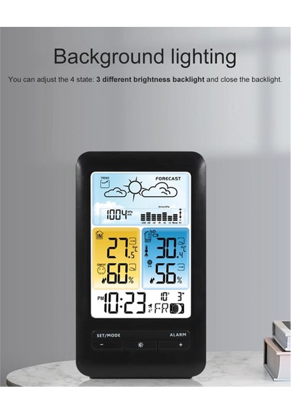 Kablosuz Dijital Ekran Hava Istasyonu Termometresi, Sıcaklık ve Nem Çartı Saat, Hava Tahmini Sensörü (Yurt Dışından) fiyatları