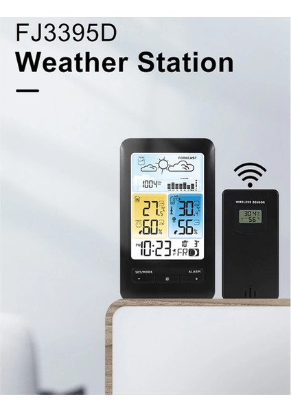 Kablosuz Dijital Ekran Hava Istasyonu Termometresi, Sıcaklık ve Nem Çartı Saat, Hava Tahmini Sensörü (Yurt Dışından) modelleri