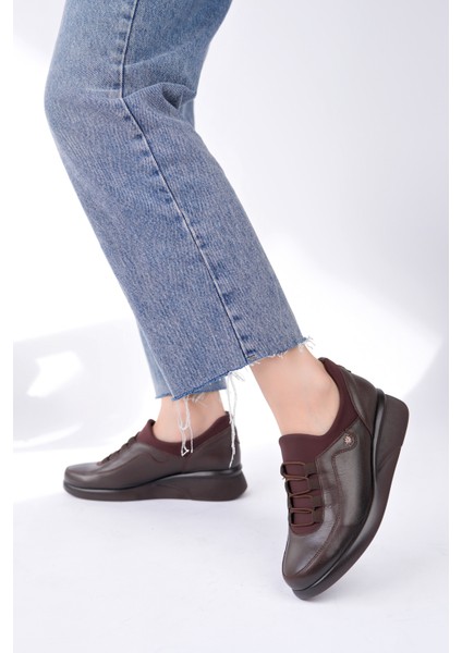 Kadın Hakiki Deri Kahve Anatomik Taban Ayakkabı fiyatları
