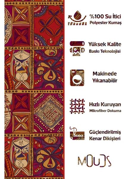 Banyo Perdesi, Kırmızı Otantik Desenli Duş Perdesi, Küvet Perdesi, Halka Hediyeli 175X200CM Bp-06 fiyatları